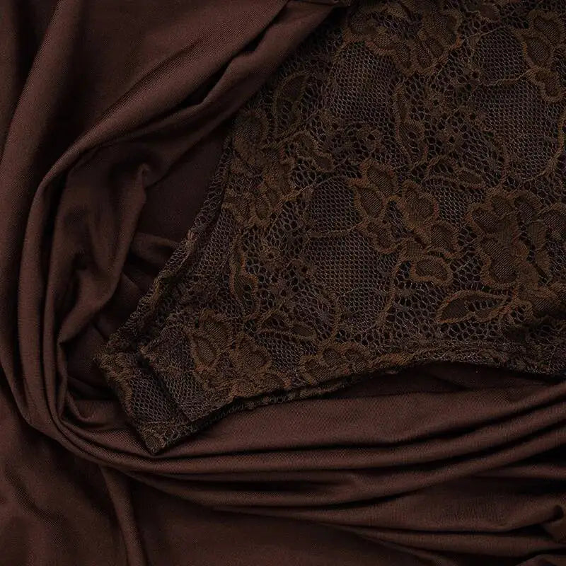 RUBY - שמלת מקסי בשילוב תחרה