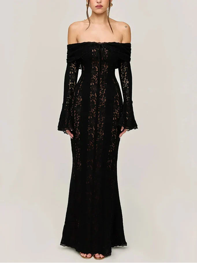 Alessia שמלת ערב מקסי תחרה