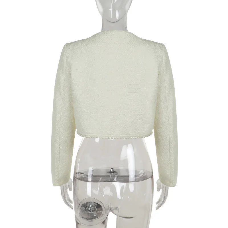 שמלת מיני סטרפלס בד ארוג + בלייזר קצר - ליאו