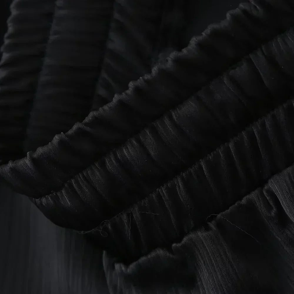 חליפת שני חלקים בד קרפ מבריק נעים מכנסיים ארוכים ובלייזר - ריקה