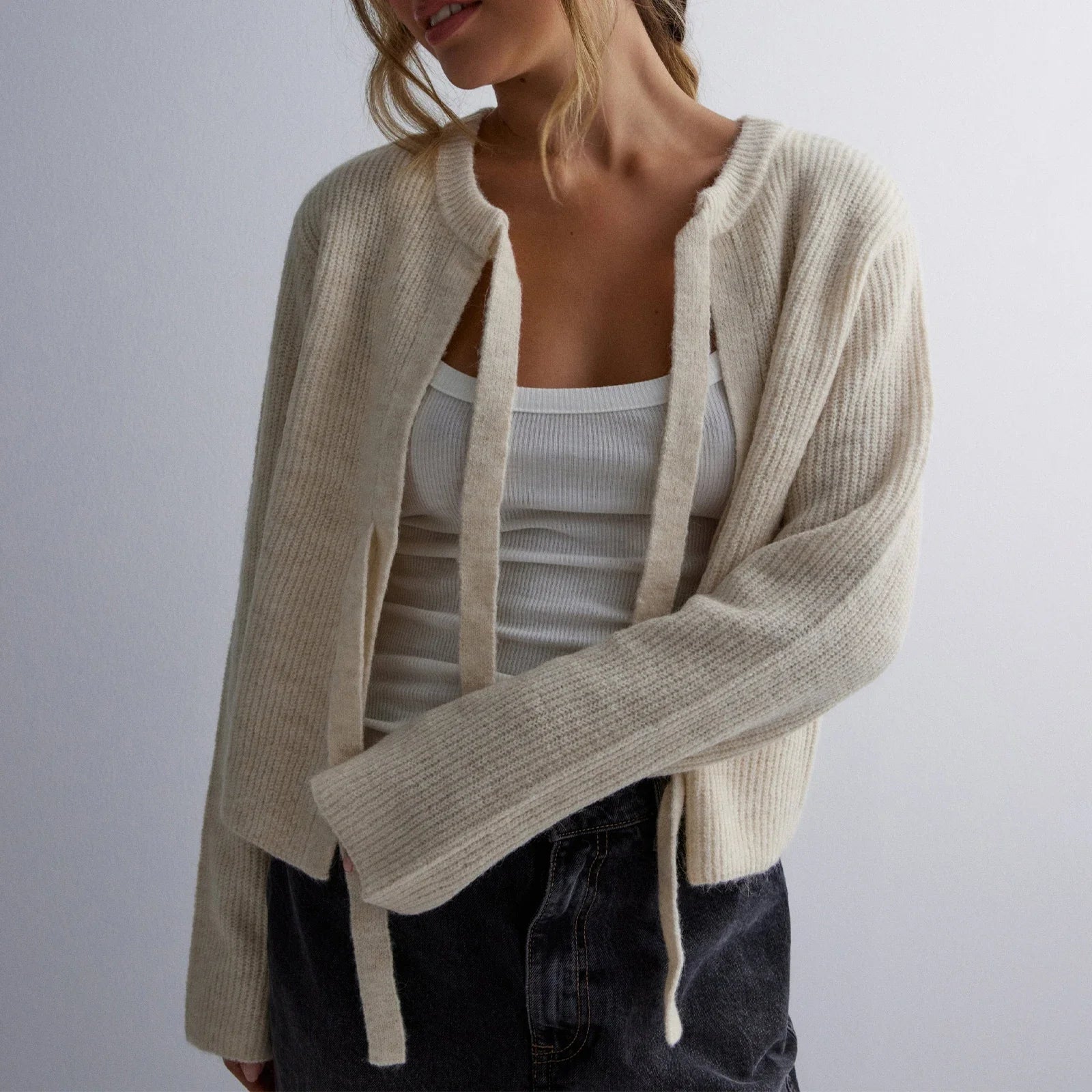 Arthur קרדיגן קשירה סרוג